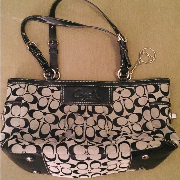 Coach Signature Canvas and Leather Tote - Picture 2 of 4